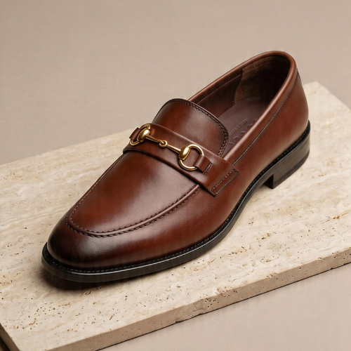 DSFC-002 | Deevok Men’s Brown Leather Horsebit Loafers