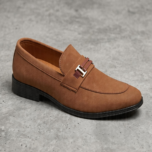 DSF-003 | Deevok Men’s Tan Leather Horsebit Loafers